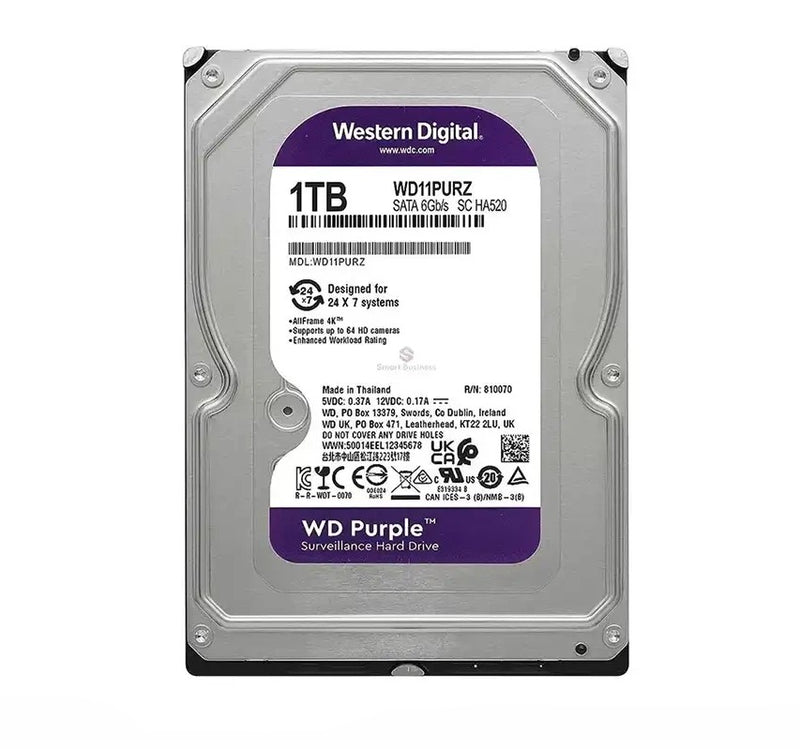 Disco Duro interno 1TB Western Digital (WD11PURZ)