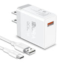 Cargador 1 HORA GAR092 Tipo C 3A 18W + Cable blanco