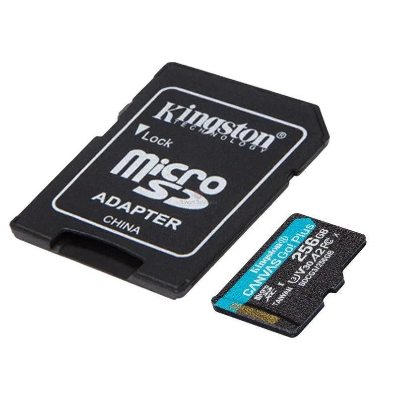 Memoria Flash microSDXC Kingston Canvas Go! Plus 256GB con adaptador SD (SDCG3/256GB)