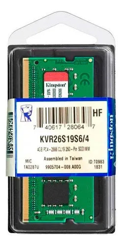 Memoria para laptop Kingston 4GB DDR4 (KVR26S19S6/4)
