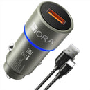 Cargador para auto 1 HORA GAR116 18W USB Tipo-C GRIS