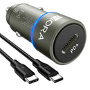 Cargador para auto 1 HORA GAR156 20W USB Tipo-C GRIS