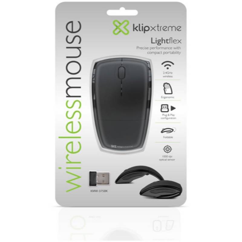 Mouse óptico inalámbrico Lightflex KlipXtreme (KMW-375BK)