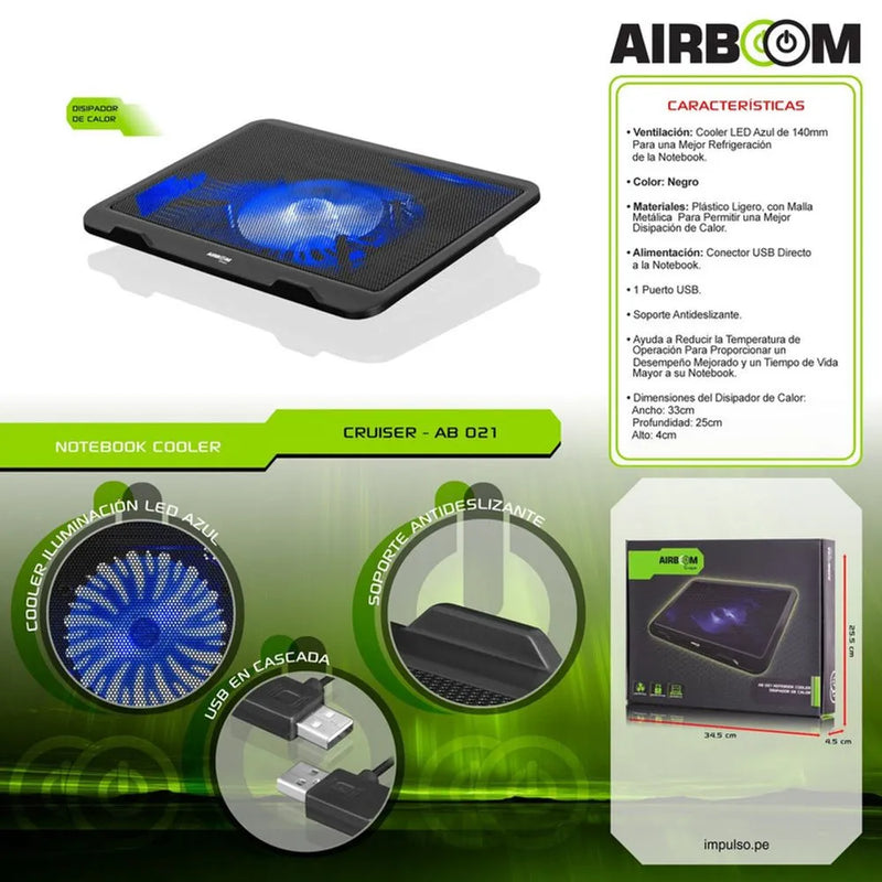 Cooler para laptop AIRBOOM AB 021