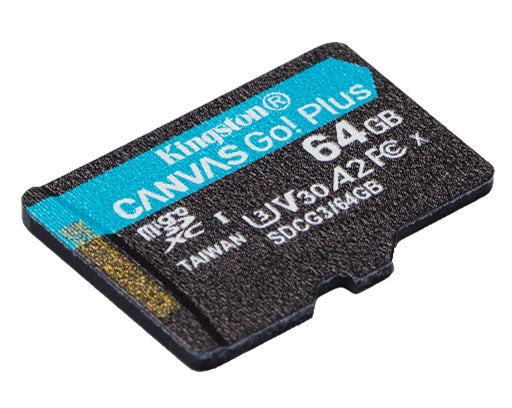 Memoria Flash microSDXC Kingston Canvas Go! Plus 256GB con adaptador SD (SDCG3/256GB)