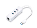 Adaptador TP-LINK UE330 USB a Ethernet Gigabit + Hub USB 3.0| 3 puertos
