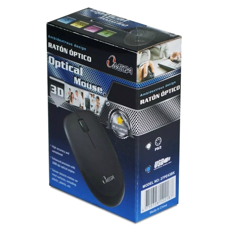 Mouse OMEGA con cable USB (27PE43BK)