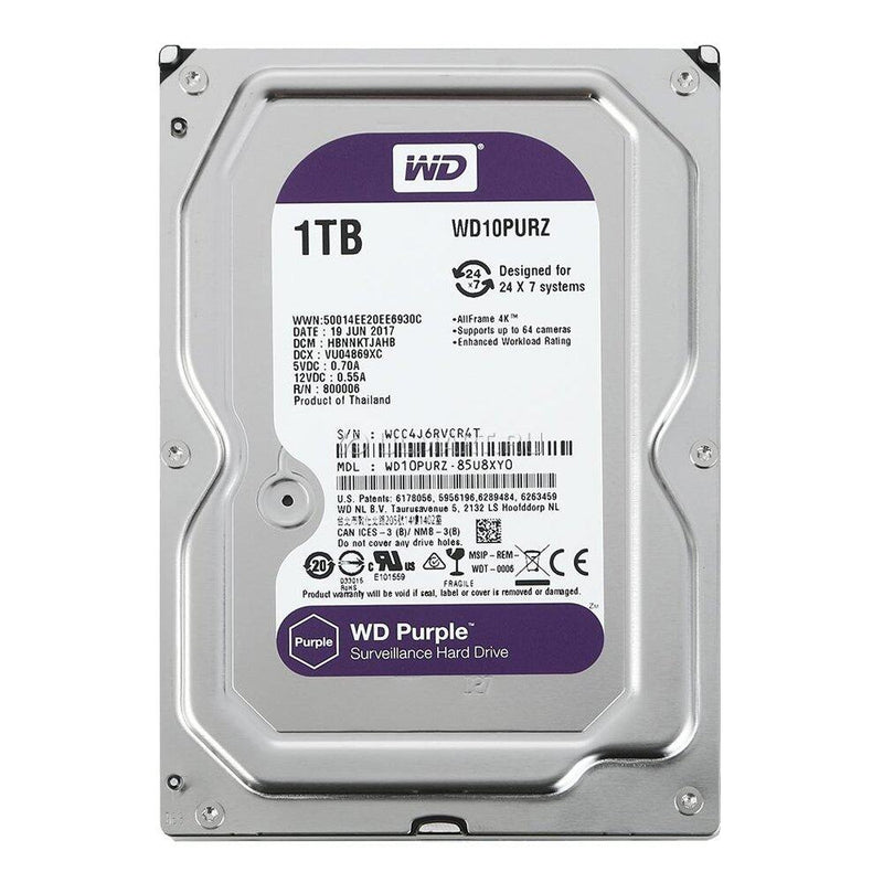 Disco Duro interno 1TB Western Digital (WD10PURZ)