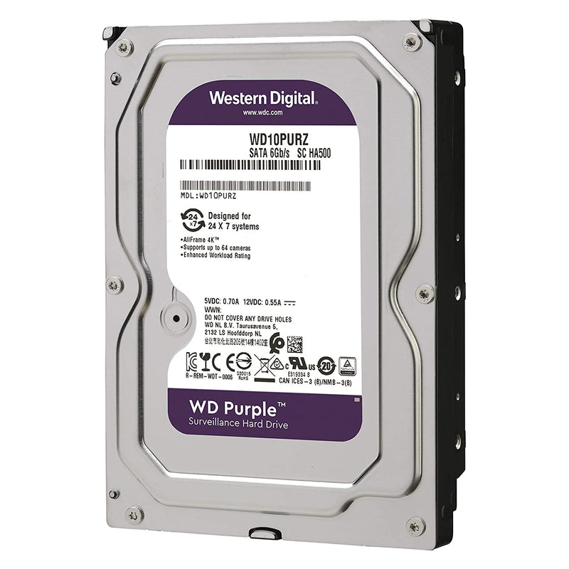 Disco Duro interno 1TB Western Digital (WD10PURZ)